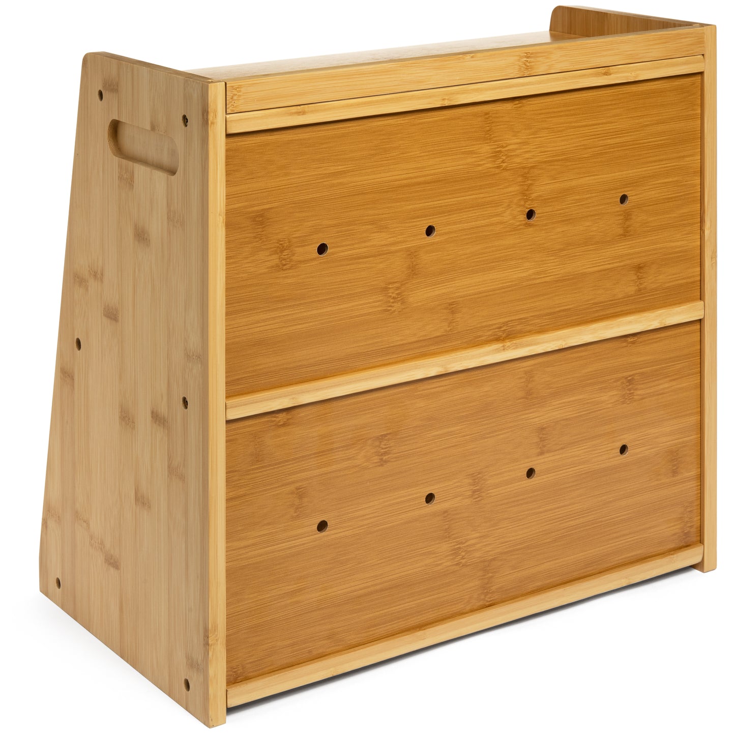 Bamboo Bread Box for Kitchen Countertop, Large Dual-Layer Breadbox Provides Double the Bread Storage Space