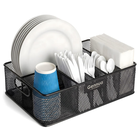 Paper Plate Organizer for Cabinet, Counter, Picnics, Parties & More